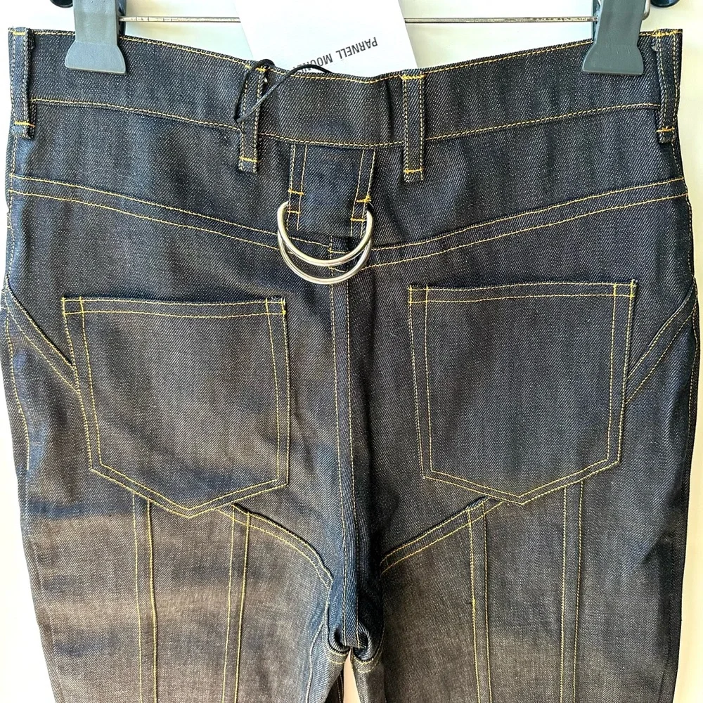 NWT Parnell Mooney Indigo 50 Panel Men's Dark Blue Jeans, 32
